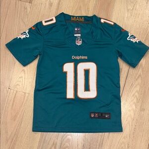 Nike Teal Dolphins Jersey with Orange Accents